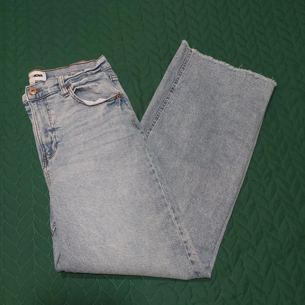 Fashion Nova Light Blue Flare Jeans - Picture 1 of 8
